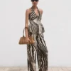 Leinenweste mit Zebradruck Leinenweste mit Zebradruck