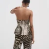 Leinenweste mit Zebradruck Leinenweste mit Zebradruck