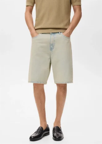 Locker sitzende Bermudashorts im Denim-Stil