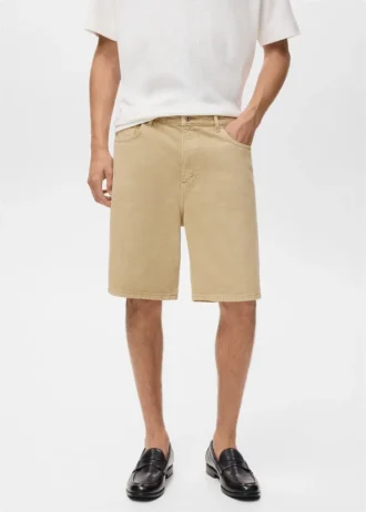 Locker sitzende Bermudashorts im Denim-Stil