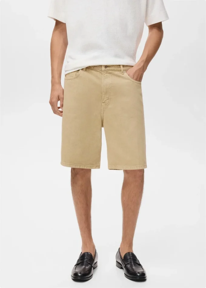 Locker sitzende Bermudashorts im Denim-Stil Locker sitzende Bermudashorts im Denim-Stil
