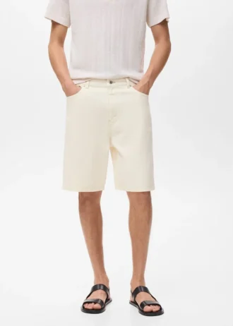Locker sitzende Bermudashorts im Denim-Stil