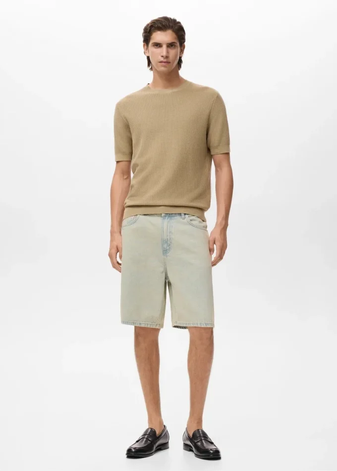 Locker sitzende Bermudashorts im Denim-Stil Locker sitzende Bermudashorts im Denim-Stil