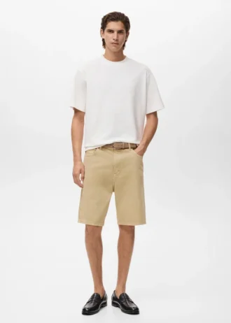 Locker sitzende Bermudashorts im Denim-Stil