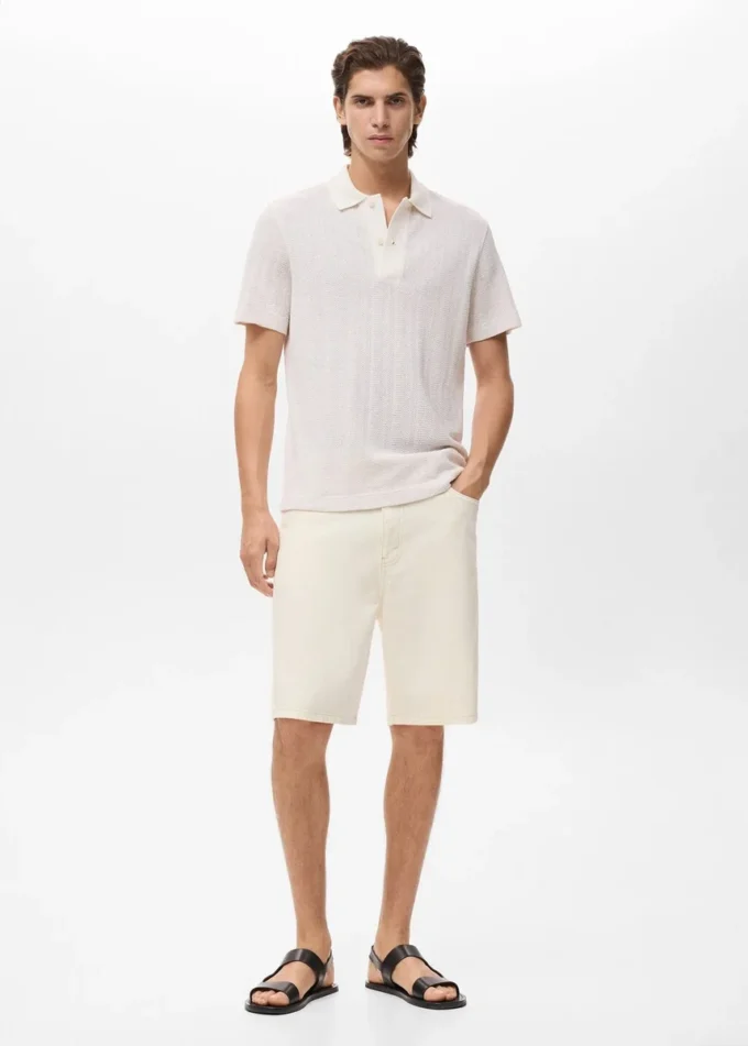 Locker sitzende Bermudashorts im Denim-Stil Locker sitzende Bermudashorts im Denim-Stil