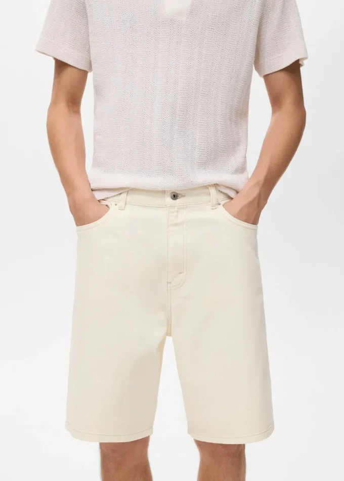 Locker sitzende Bermudashorts im Denim-Stil Locker sitzende Bermudashorts im Denim-Stil