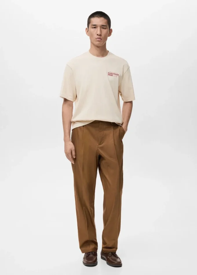 Lockere Passform, bedrucktes T-Shirt Lockere Passform, bedrucktes T-Shirt