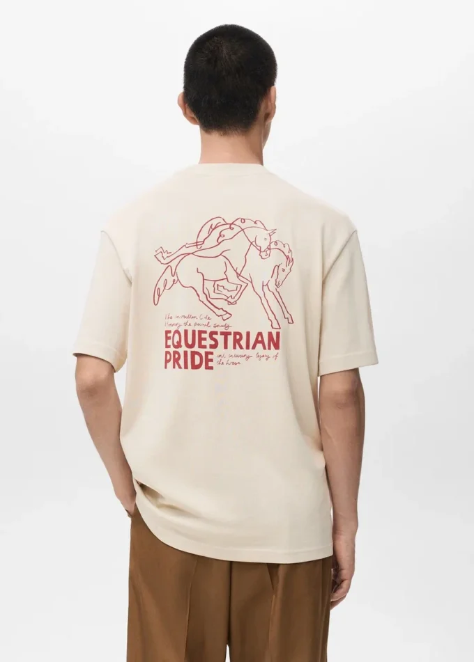 Lockere Passform, bedrucktes T-Shirt Lockere Passform, bedrucktes T-Shirt