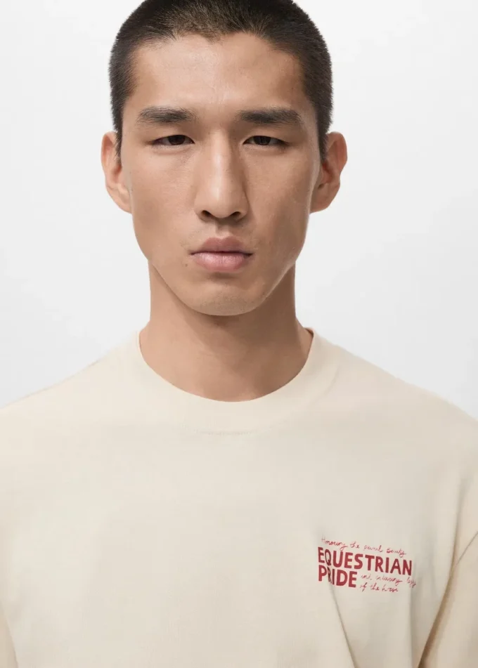 Lockere Passform, bedrucktes T-Shirt Lockere Passform, bedrucktes T-Shirt