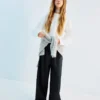 Lurex-gestreifte Hose Lurex-gestreifte Hose