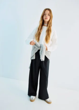 Lurex-gestreifte Hose Lurex-gestreifte Hose