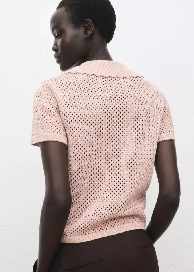 Lurex-Häkelpullover