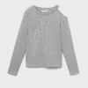 Lurex-Oberteil mit Cut-out Lurex-Oberteil mit Cut-out