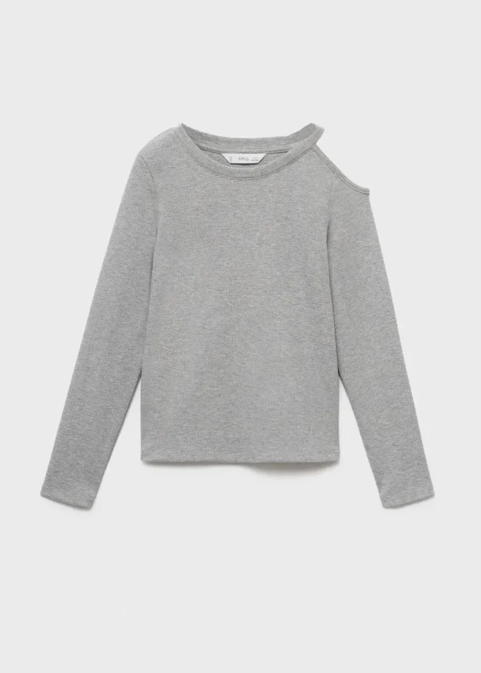 Lurex-Oberteil mit Cut-out Lurex-Oberteil mit Cut-out