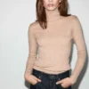 Lurex-Pullover mit Perkins-Kragen