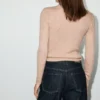 Lurex-Pullover mit Perkins-Kragen