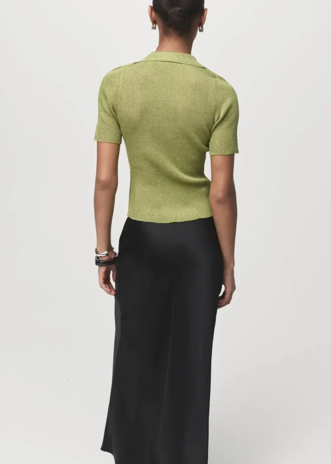 Lurex-Pullover mit Rollkragen