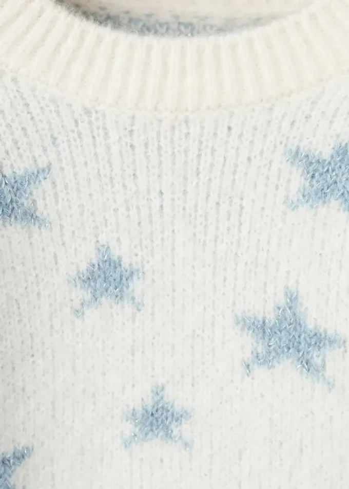 Lurex-Stern-Pullover