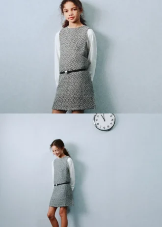 Lurex-Tweedkleid