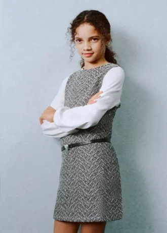 Lurex-Tweedkleid