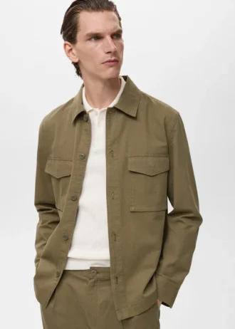 Lyocell-Baumwolljacke mit Taschen