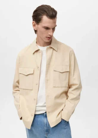 Lyocell-Baumwolljacke mit Taschen