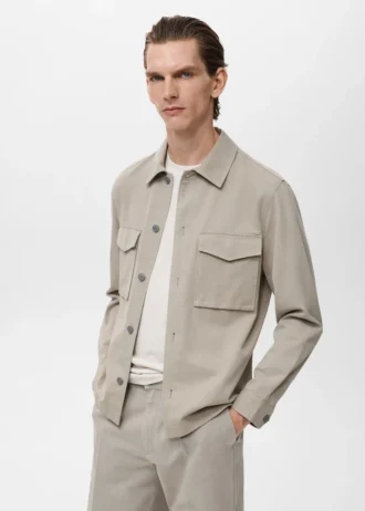 Lyocell-Baumwolljacke mit Taschen