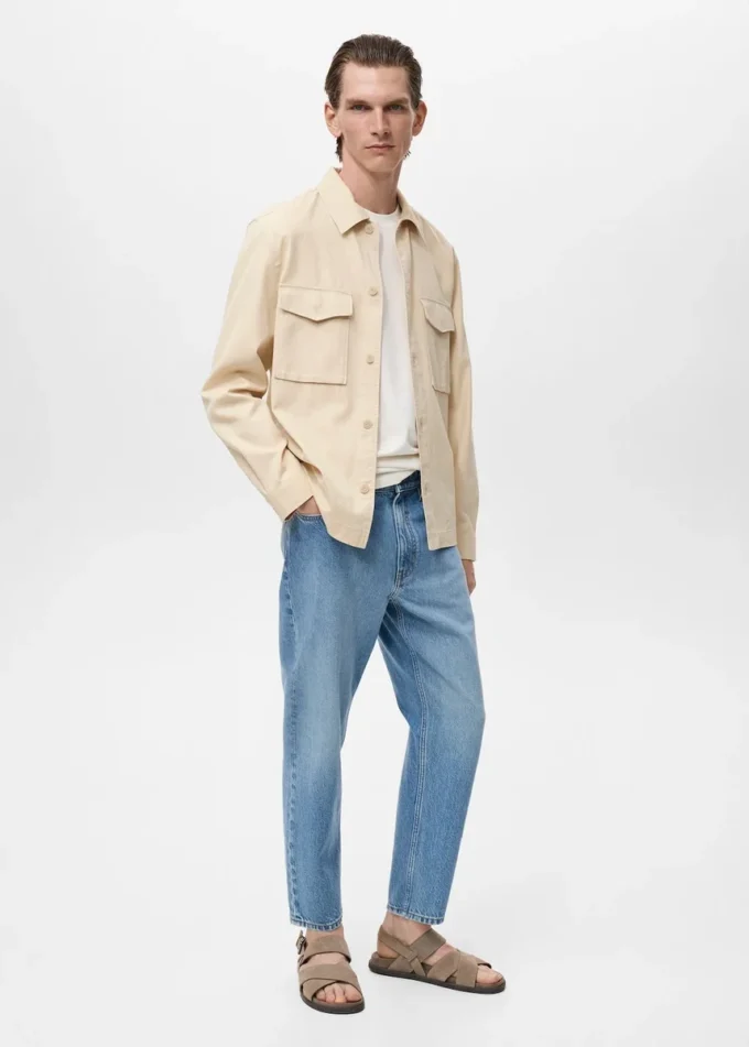 Lyocell-Baumwolljacke mit Taschen