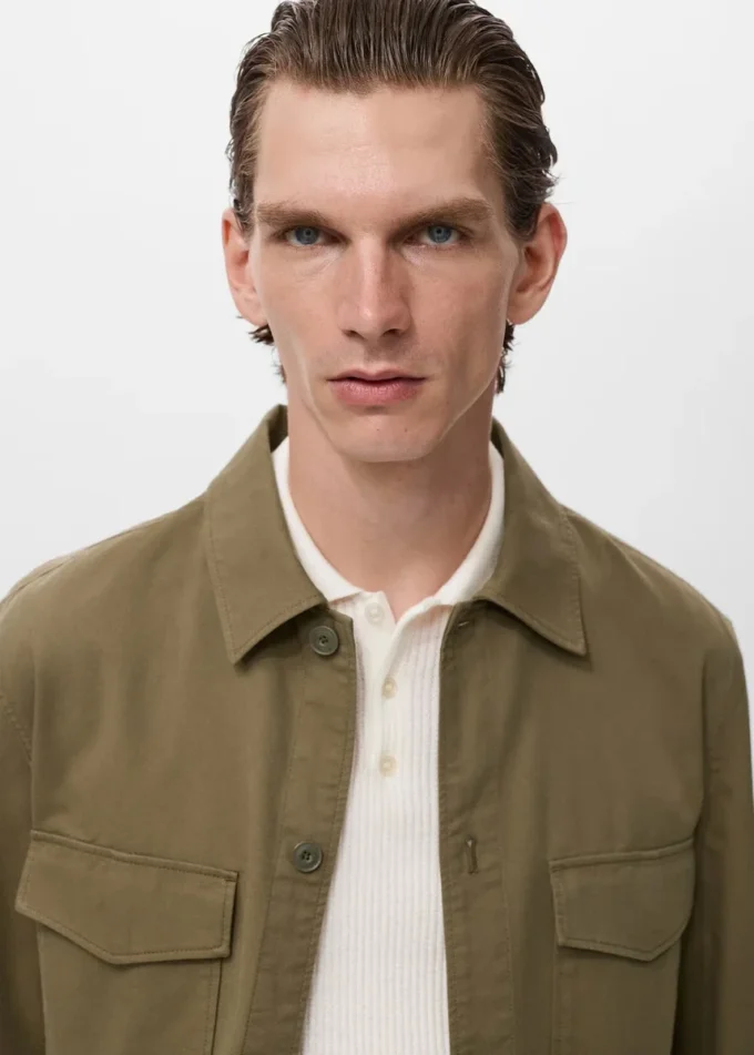Lyocell-Baumwolljacke mit Taschen