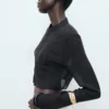 Lyocell-Bluse mit Knebelknöpfen Lyocell-Bluse mit Knebelknöpfen