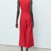 Lyocell-Jumpsuit mit Cut-outs und Knoten-Detail