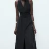 Lyocell-Kleid mit Gürtel Lyocell-Kleid mit Gürtel