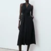 Lyocell-Kleid mit Gürtel Lyocell-Kleid mit Gürtel