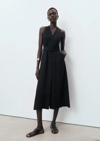 Lyocell-Kleid mit Gürtel