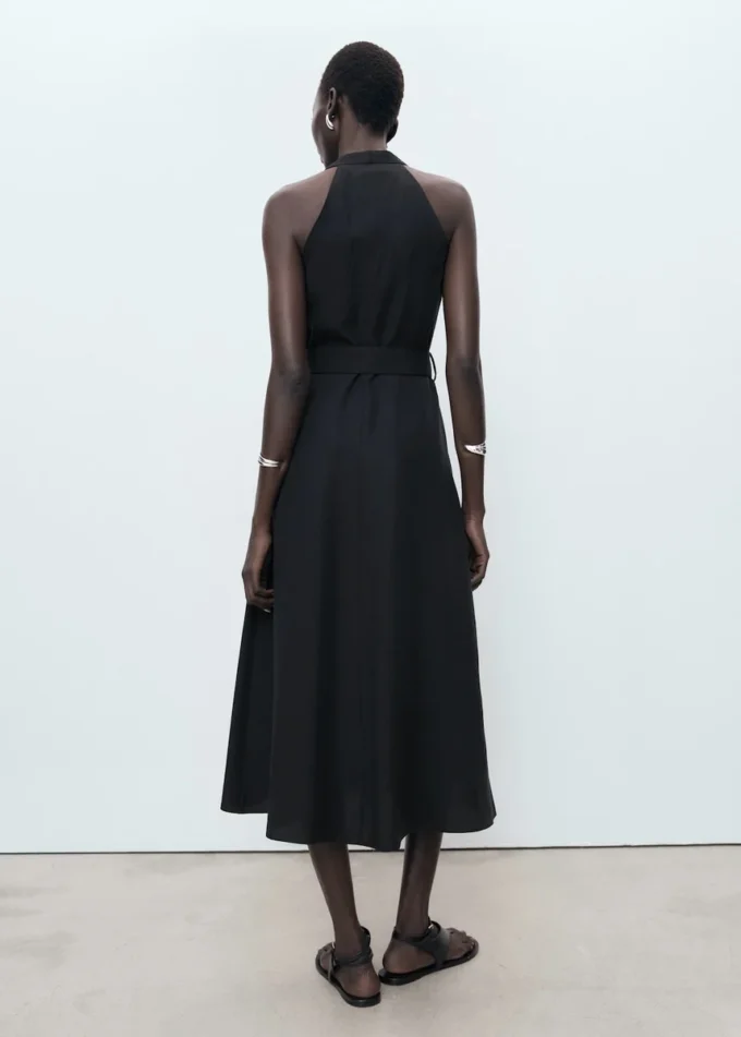 Lyocell-Kleid mit Gürtel Lyocell-Kleid mit Gürtel