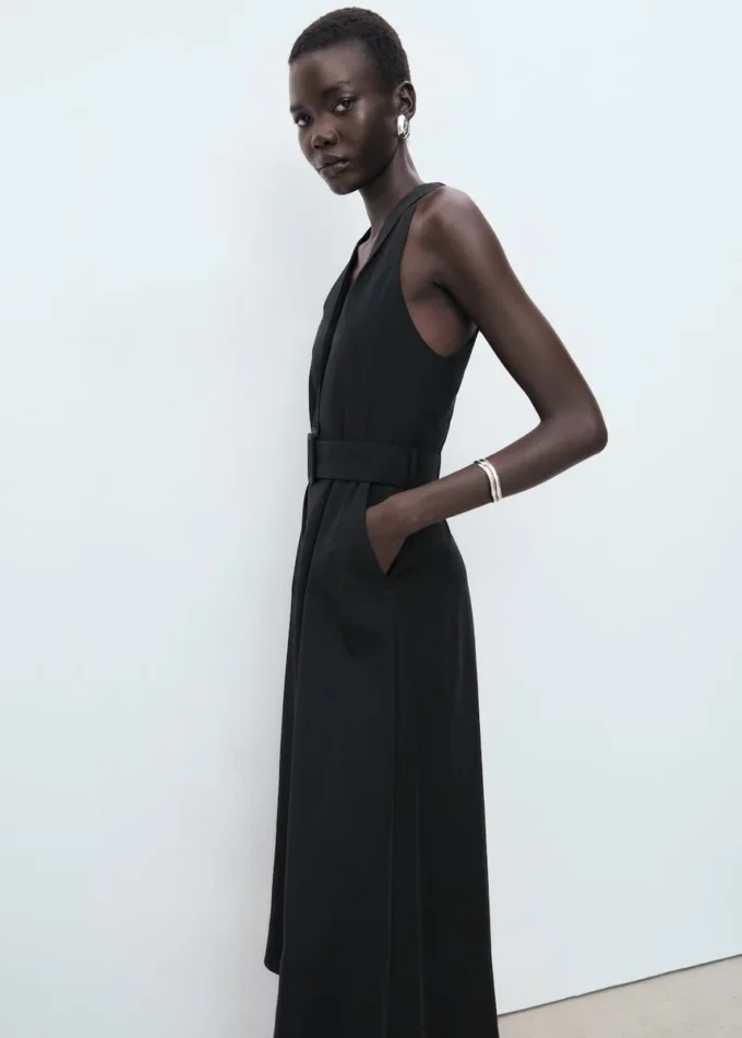 Lyocell-Kleid mit Gürtel Lyocell-Kleid mit Gürtel
