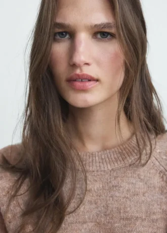 Marmorierter Strickpullover