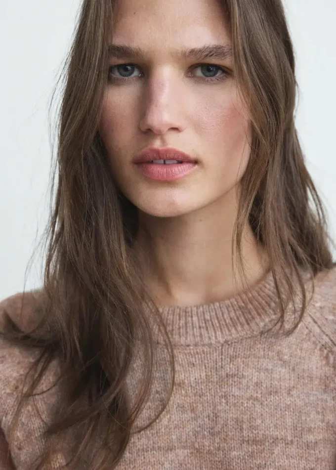 Marmorierter Strickpullover