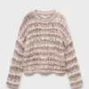 Marmorierter Strickpullover