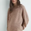 Marmorierter Strickpullover