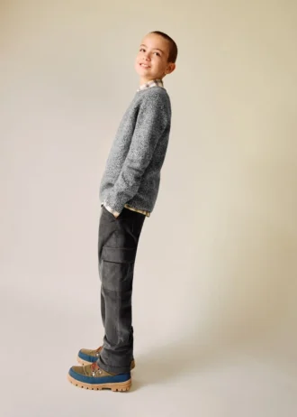 Marmorierter Strickpullover