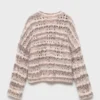 Marmorierter Strickpullover