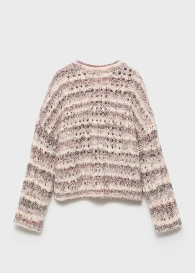 Marmorierter Strickpullover