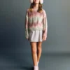 Mehrfarbiger Strickpullover