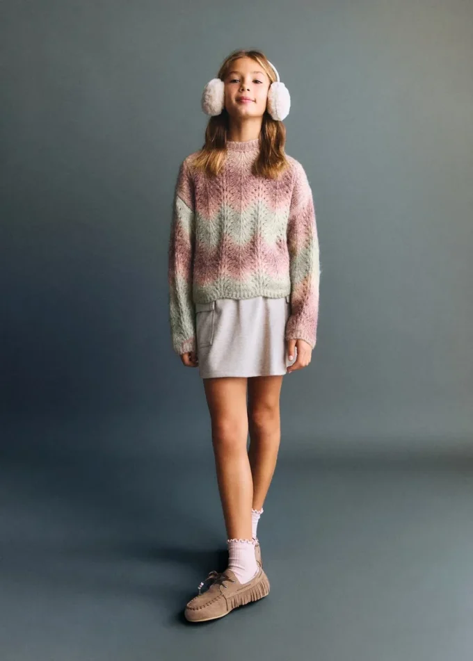 Mehrfarbiger Strickpullover