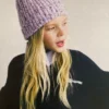 Melierte Bobble-Mütze