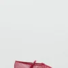 Mesh-Ballerinas mit Schnallenriemen