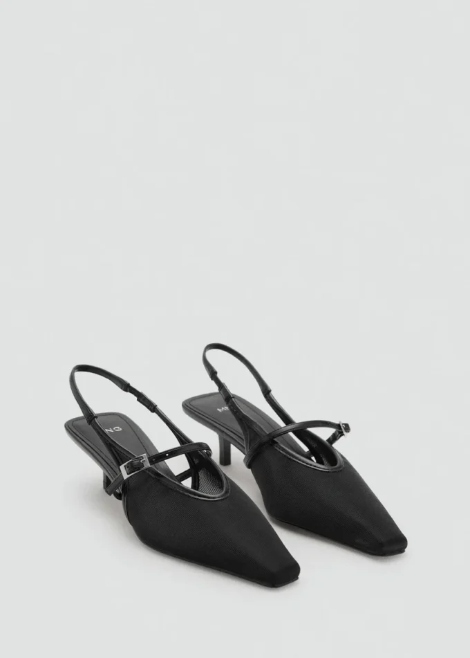 Mesh-Schuhe mit Schnallenverschluss und Stilettoabsatz Mesh-Schuhe mit Schnallenverschluss und Stilettoabsatz