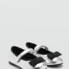 Metallic-Ballerina mit Schleife Metallic-Ballerina mit Schleife