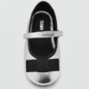 Metallic-Ballerina mit Schleife Metallic-Ballerina mit Schleife